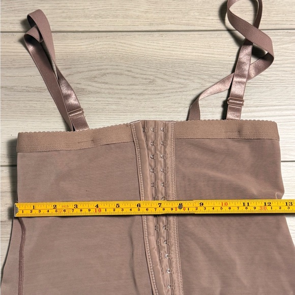 Nude Full Body Shapewear Faja Bodysuit Hook Front Zipper Crotch XL - Picture 4 of 4